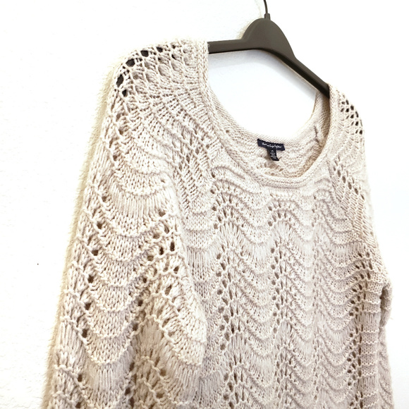American Eagle Outfitters Sweaters - AMERICAN EAGLE OUTFITTERS Women Knit Beige Sweater